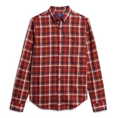 карирана,риза,мъжки,ризи,superdry,vintage,check,long,sleeve,shirt,red,(montauk,check,red)