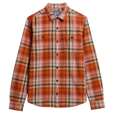 карирана,риза,мъжки,якета,superdry,vintage,check,overshirt,boseman,check,orange,(orange)