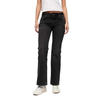 дънки,дамски,панталони,superdry,vintage,mid,rise,bootcut,jeans,black