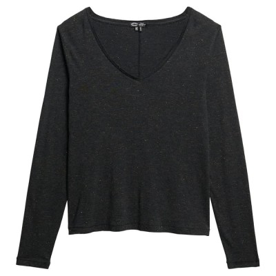 тениска,дамски,тениски,superdry,w6012097a,long,sleeve,t,shirt,black,metallic,(black)