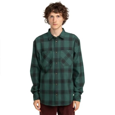 риза,с,дълъг,ръкав,мъжки,ризи,element,compass,long,sleeve,shirt,trekking,green,plaid,(green)