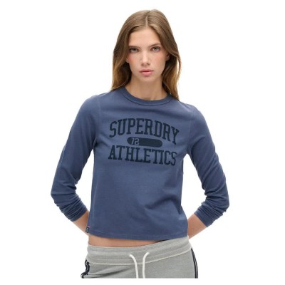 тениска,дамски,тениски,superdry,athletic,ringer,slim,long,sleeve,t,shirt,blue,(mariner,navy)