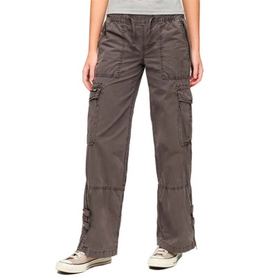 панталони,дамски,панталони,superdry,vintage,elastic,cargo,cargo,pants,brown