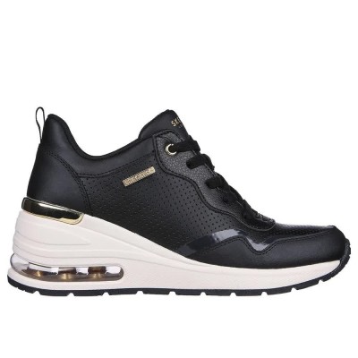 маратонки,дамски,маратонки,skechers,million,air,trainers,black,duraleather,leather,trim,(black)