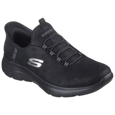 обувки,дамски,маратонки,skechers,summits,slip,on,shoes,black,mesh,trim,(black)