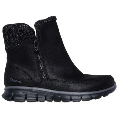 дамски,боти,дамски,високи,обувки,за,ходене,skechers,synergy,booties,black,microleather,knit