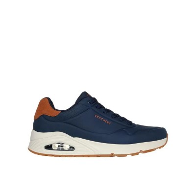 маратонки,мъжки,маратонки,skechers,uno,trainers,navy,durabuck,chestnut,suede,mesh,trim,(blue)