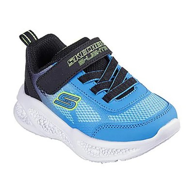 маратонки,детски,маратонки,skechers,meteor,lights,krendo,trainers,black,&,blue,textile,black,synthetic,lime,trim,(blue)