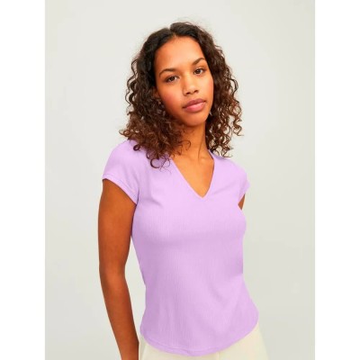 тениска,дамски,тениски,jack,&,jones,hayden,short,sleeve,v,neck,t,shirt,purple,(lilac)
