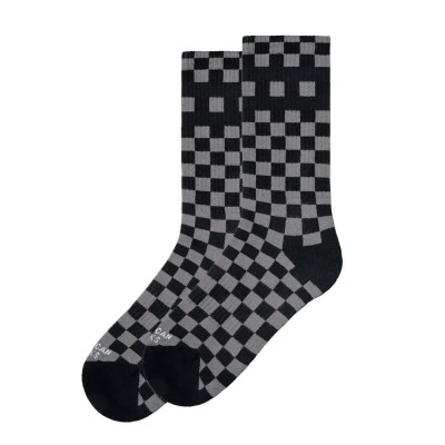 чорапи,дамски,чорапи,american,socks,checkerboard,long,socks,grey,black,(grey)