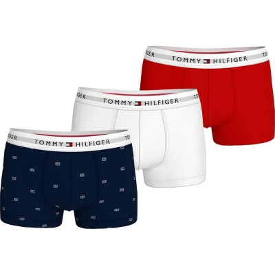 боксерки,мъжко,бельо,tommy,hilfiger,print,boxers,3,units,white,(multicolor)
