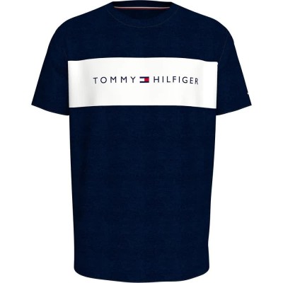 тениска,мъжки,пижами,tommy,hilfiger,um0um03418,short,sleeve,pyjama,t,shirt,blue
