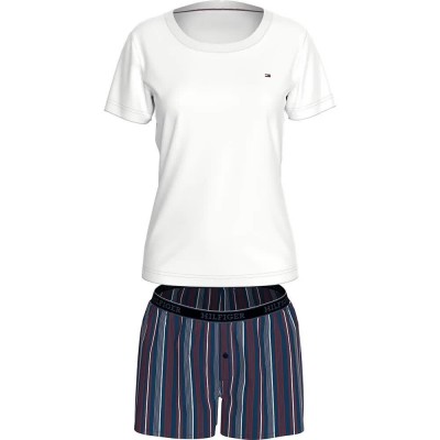 пижама,дамски,пижами,tommy,hilfiger,uw0uw05554,pyjama,white