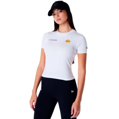 тениска,дамски,тениски,new,era,nba,wrdmark,slim,los,angeles,lakers,short,sleeve,t,shirt,white,(white)