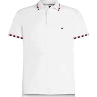 мъжки,блузи,с,яка,tommy,hilfiger,tipped,slim,fit,short,sleeve,polo,white