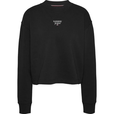 блуза,дамски,блузи,tommy,jeans,essential,logo,1,ext,sweatshirt,black