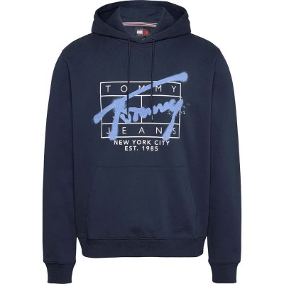 суичър,мъжки,пуловери,tommy,jeans,reg,spray,hoodie,blue