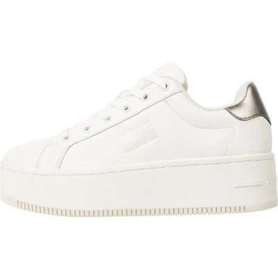 маратонки,дамски,маратонки,tommy,jeans,flatform,metallic,trainers,white