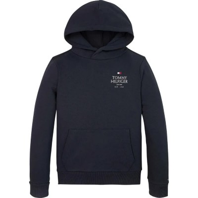 суичър,детски,блузи,tommy,hilfiger,logo,puff,print,hoodie,desert,sky,(black)