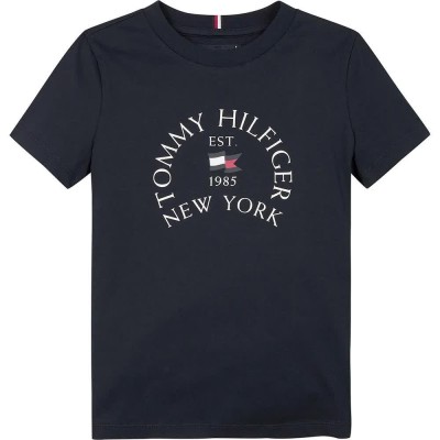 тениска,детски,тениски,tommy,hilfiger,nautical,arch,printed,short,sleeve,t,shirt,black,(desert,sky)