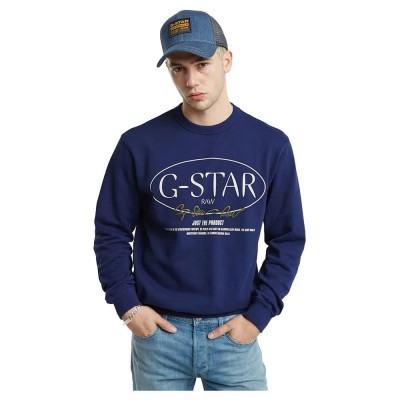 блуза,мъжки,пуловери,g,star,circle,sweatshirt,blue
