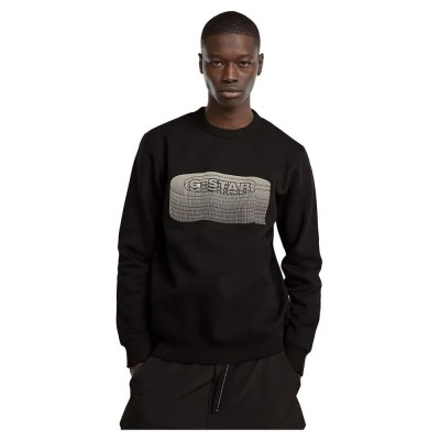 блуза,мъжки,пуловери,g,star,stacked,old,skool,logo,sweatshirt,black