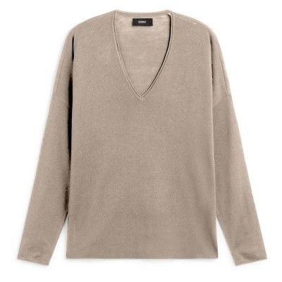 блуза,дамски,пуловери,дамски,плетени,дрехи,ecoalf,anturio,sweater,dark,sand,melange,(beige)