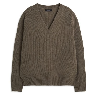блуза,дамски,пуловери,дамски,плетени,дрехи,ecoalf,azalea,sweater,brown,melange,(brown)