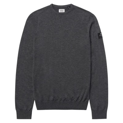 блуза,мъжки,пуловери,ecoalf,bayona,sweater,medium,grey,melange,(grey)