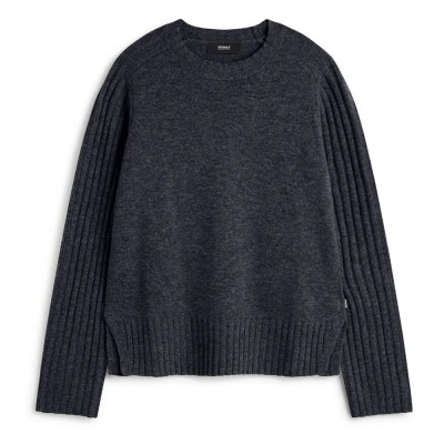 блуза,дамски,пуловери,дамски,плетени,дрехи,ecoalf,eucalipto,sweater,deep,navy,(grey)