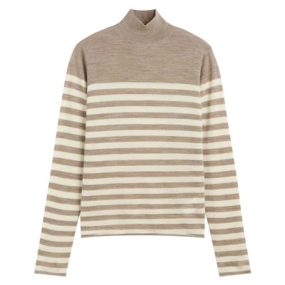 блуза,дамски,пуловери,дамски,плетени,дрехи,ecoalf,faya,sweater,brown,(dark,sand,melange)
