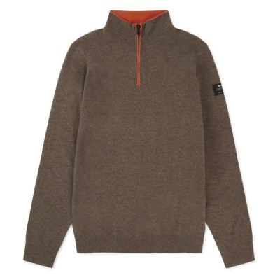 блуза,мъжки,пуловери,ecoalf,larch,sweater,brown,(brown,melange)