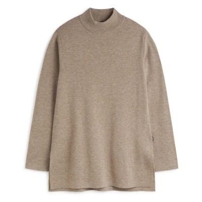 блуза,дамски,пуловери,дамски,плетени,дрехи,ecoalf,palna,sweater,beige,(dark,sand,melange)