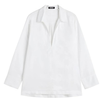 риза,с,дълъг,ръкав,дамски,блузи,дамски,ризи,ecoalf,vega,long,sleeve,shirt,white