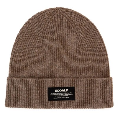 шапка,всички,шапки,ecoalf,wool,beanie,brown,melange,(brown)
