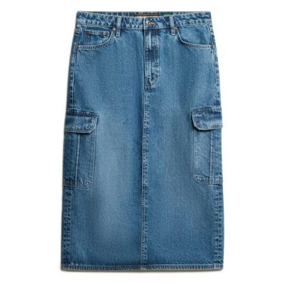 пола,дамски,поли,и,рокли,superdry,denim,cargo,pocket,midi,skirt,blue