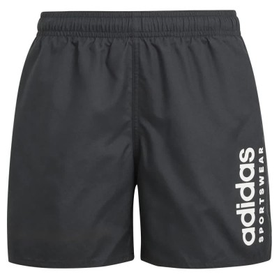 бански,гащета,детски,бански,костюми,adidas,sportswear,essentials,logo,clx,swimming,shorts,black,white,(black)