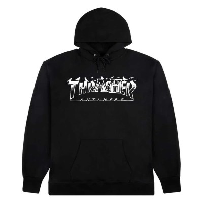 суичър,мъжки,пуловери,thrasher,pigeon,mag,hoodie,black,(black)