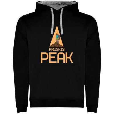 суичър,мъжки,пуловери,kruskis,peak,two,colour,hoodie,black,grey,(black)
