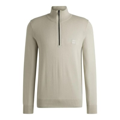 блуза,мъжки,пуловери,boss,kanobix,s,10265846,half,zip,sweater,light,beige,(beige)