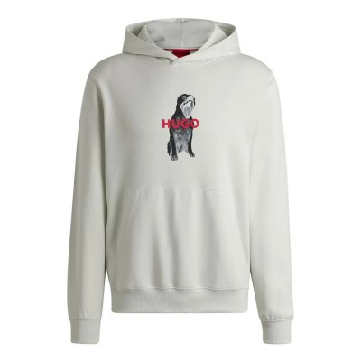 суичър,мъжки,пуловери,hugo,dartchon,10261831,hoodie,white,(natural)