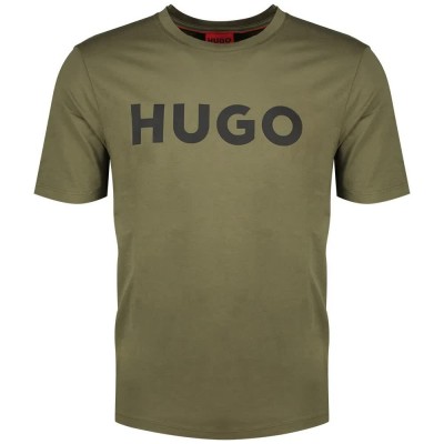 тениска,мъжки,тениски,hugo,dulivio,10229761,short,sleeve,t,shirt,green,(dark,beige)