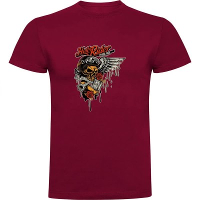 тениска,мъжки,тениски,kruskis,hell,rider,short,sleeve,t,shirt,dark,red,(red)