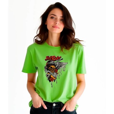 тениска,дамски,тениски,kruskis,hell,rider,short,sleeve,t,shirt,green,(light,green)