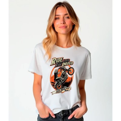 тениска,дамски,тениски,kruskis,ride,loud,short,sleeve,t,shirt,white,(white)