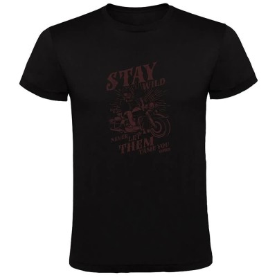 тениска,мъжки,тениски,kruskis,stay,wild,short,sleeve,t,shirt,black