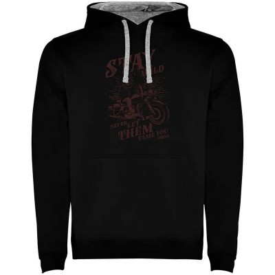 суичър,мъжки,пуловери,kruskis,stay,wild,two,colour,hoodie,black,grey,(black)