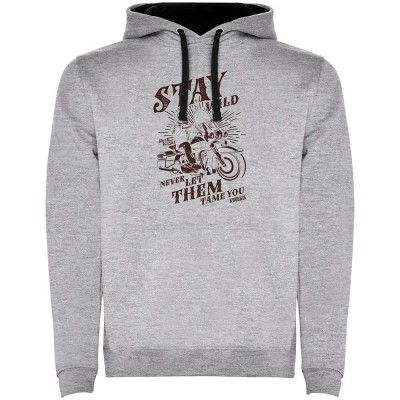суичър,мъжки,пуловери,kruskis,stay,wild,two,colour,hoodie,heather,grey,black,(grey)