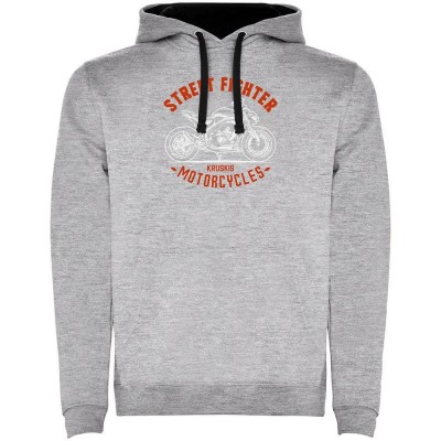 суичър,мъжки,пуловери,kruskis,street,fighter,two,colour,hoodie,heather,grey,black,(grey)