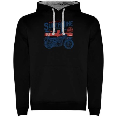 суичър,мъжки,пуловери,kruskis,super,bike,two,colour,hoodie,black,(black,grey)
